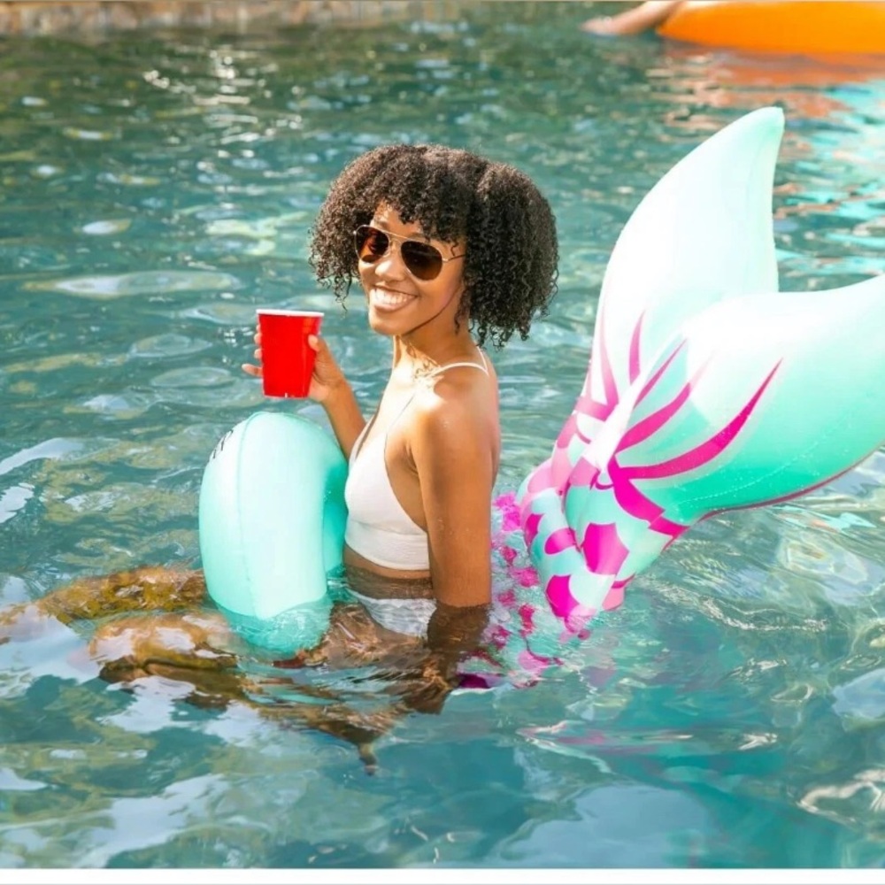 Big Mouth Mermaid tail Saddle Pool Floatie